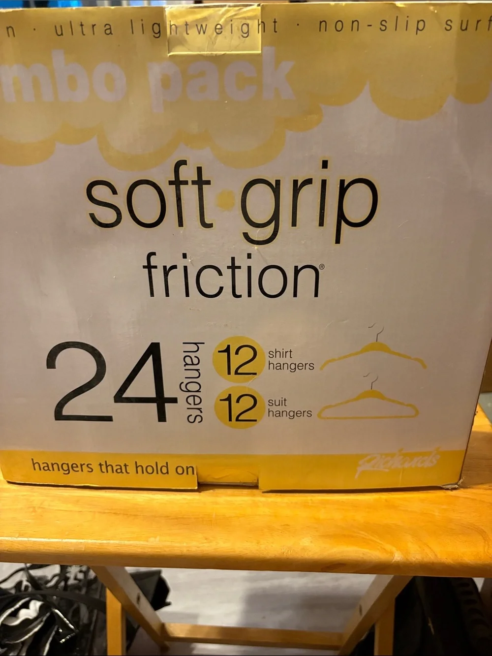 Soft Grip Friction Velvet Hangers - Peach (24 Pack)
